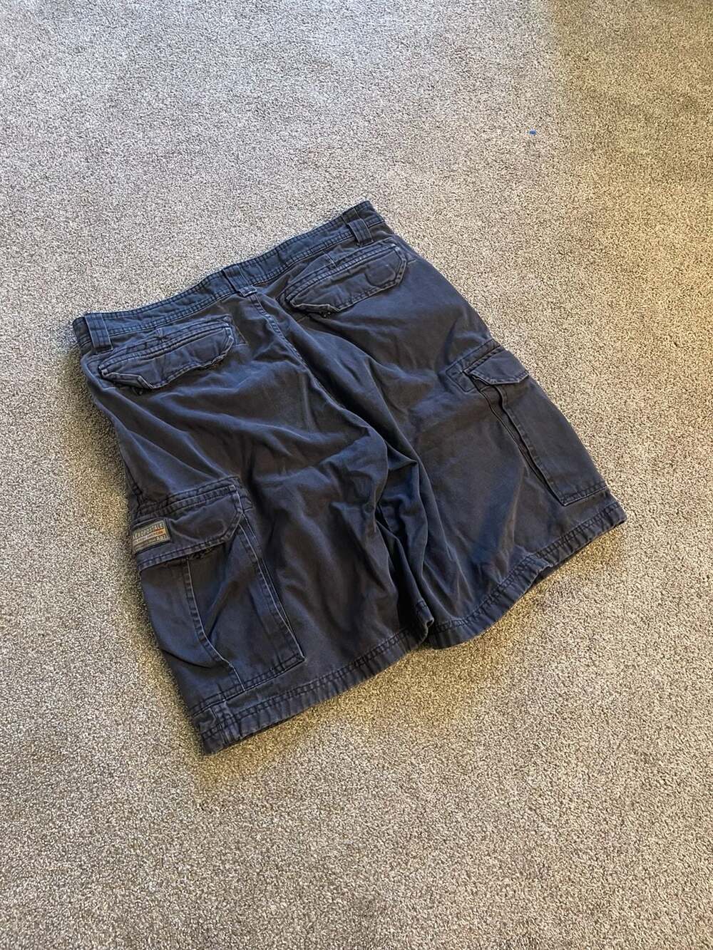 Aeropostale Baggy Military Y2K Cargo Shorts Size 33 Dark Blue